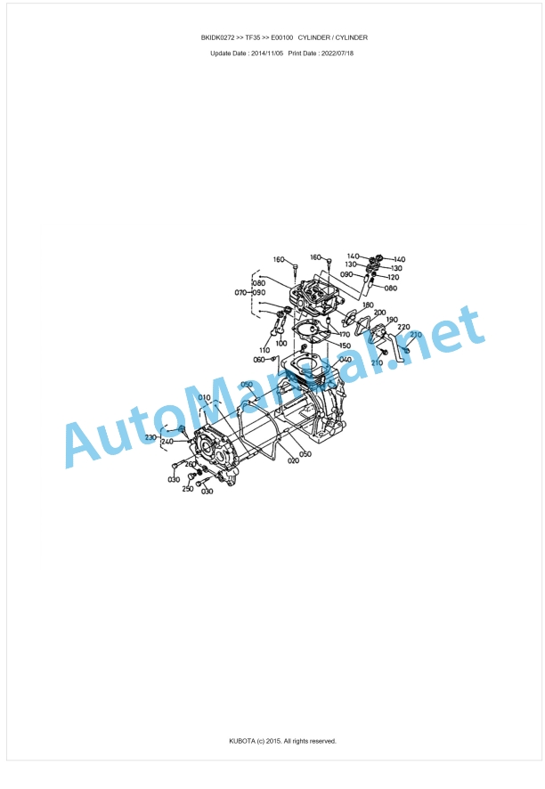 Kubota TF35 Parts Manual PDF BKIDK0272 1 Kubota TF35 Parts Manual PDF BKIDK0272