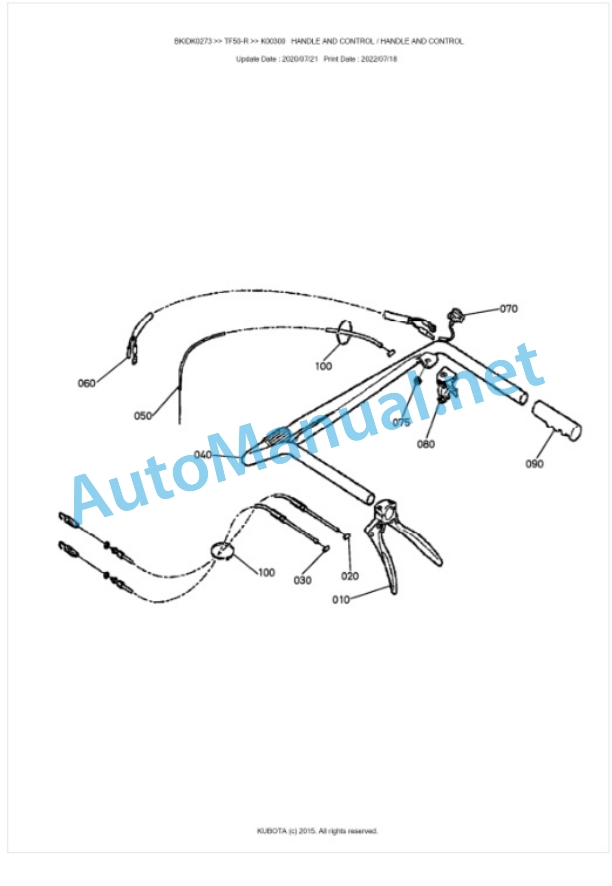 Kubota TF50-R Parts Manual PDF BKIDK0273 5 Kubota TF50-R Parts Manual PDF BKIDK0273-5