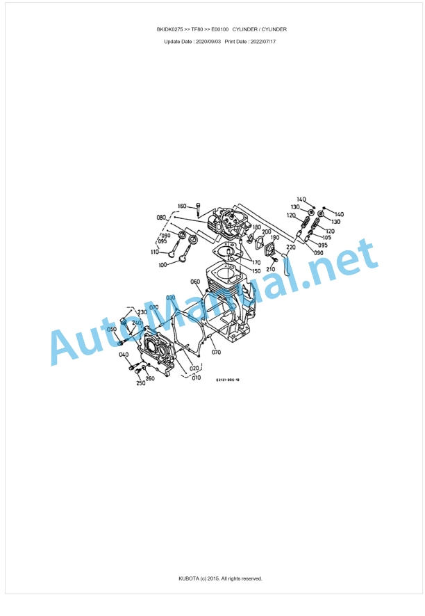 Kubota TF80 Parts Manual PDF BKIDK0275 1 Kubota TF80 Parts Manual PDF BKIDK0275
