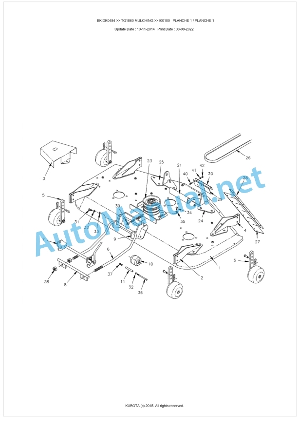 Kubota TG1860 MULCHING Parts Manual PDF BKIDK0484 1 Kubota TG1860 MULCHING Parts Manual PDF BKIDK0484