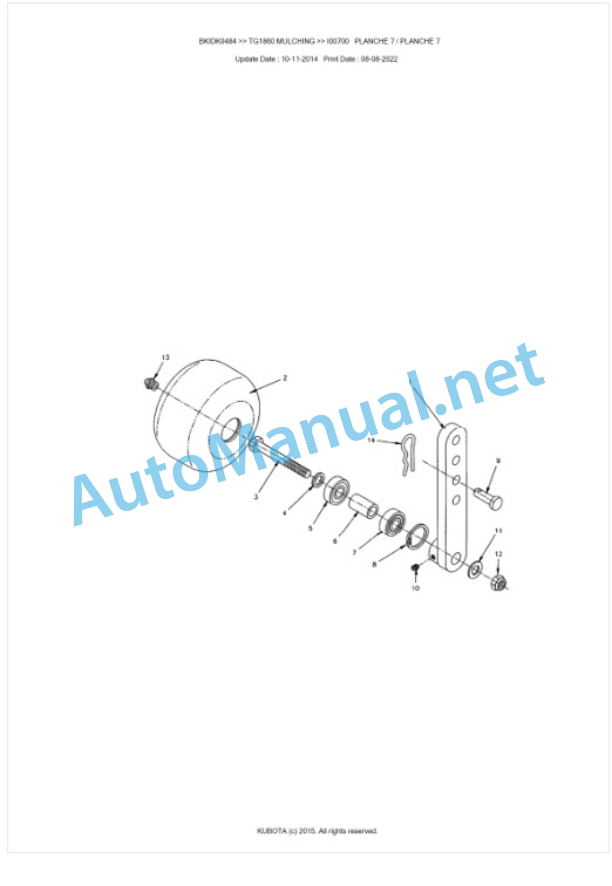 Kubota TG1860 MULCHING Parts Manual PDF BKIDK0484 5 Kubota TG1860 MULCHING Parts Manual PDF BKIDK0484-5
