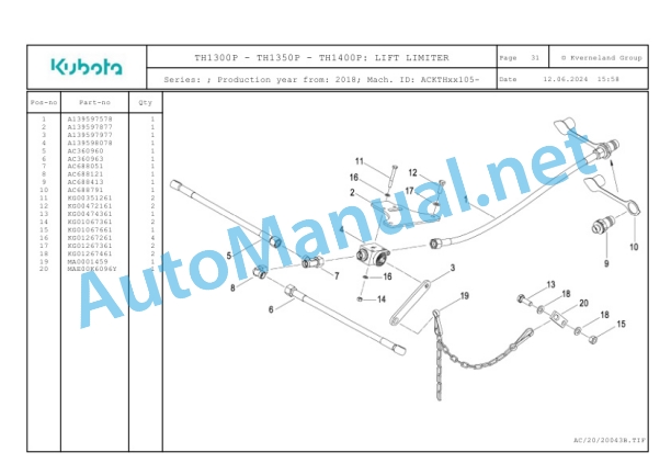 Kubota TH1300P, TH1360P, TH1400P Parts Manual PDF 5 Kubota TH1300P, TH1360P, TH1400P Parts Manual PDF-5