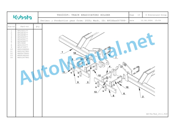 Kubota TH4000F Parts Manual PDF 4 Kubota TH4000F Parts Manual PDF-4