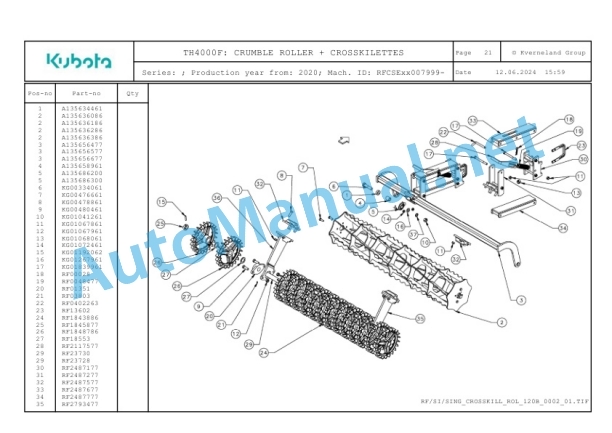 Kubota TH4000F Parts Manual PDF 5 Kubota TH4000F Parts Manual PDF-5