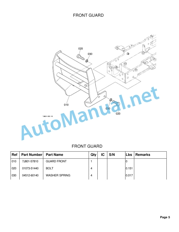 Kubota TL500 Loader Parts Manual PDF 2 Kubota TL500 Loader Parts Manual PDF - Image 2