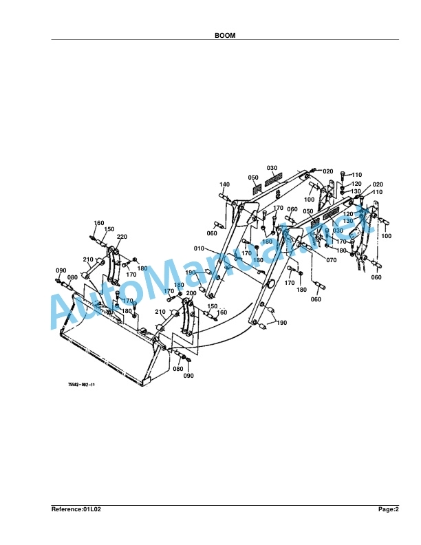 Alternative view of Kubota TL720(L35) Loader Parts Manual PDF