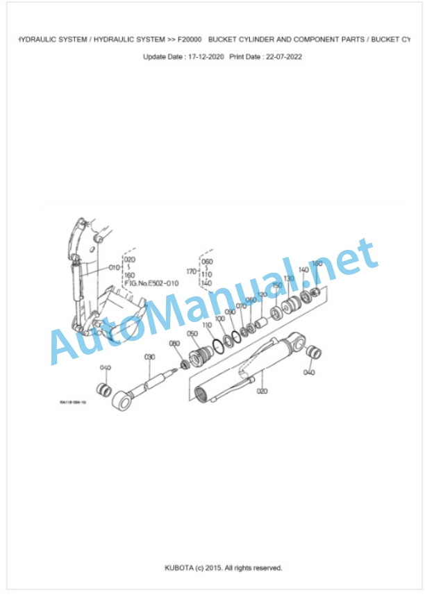 Kubota U-10 Parts Manual PDF BKIDA0079 5 Kubota U-10 Parts Manual PDF BKIDA0079-5