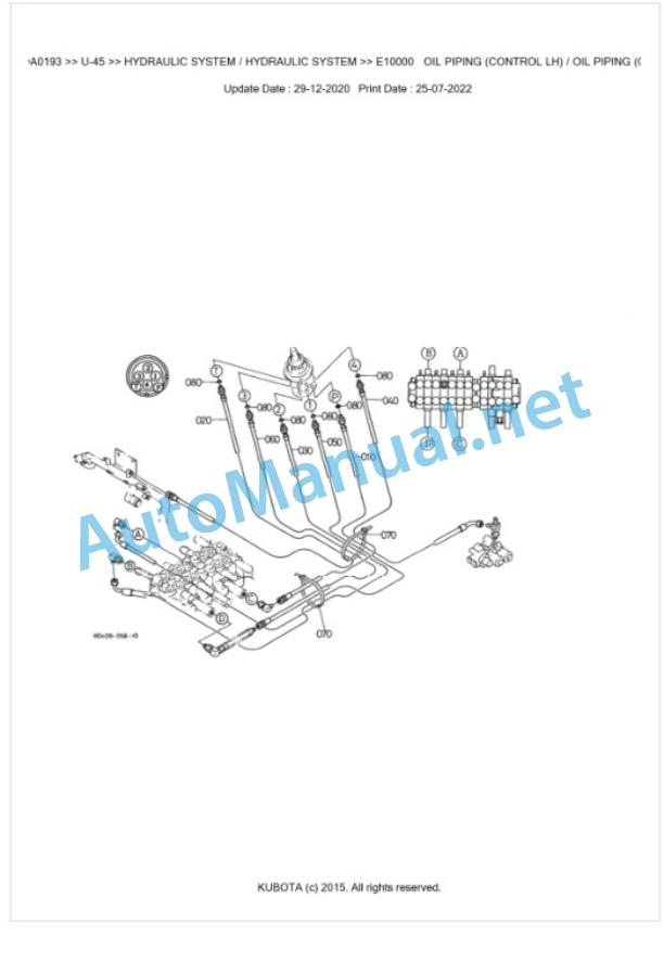 Kubota U-45 Parts Manual PDF BKIDA0193 4 Kubota U-45 Parts Manual PDF BKIDA0193-4
