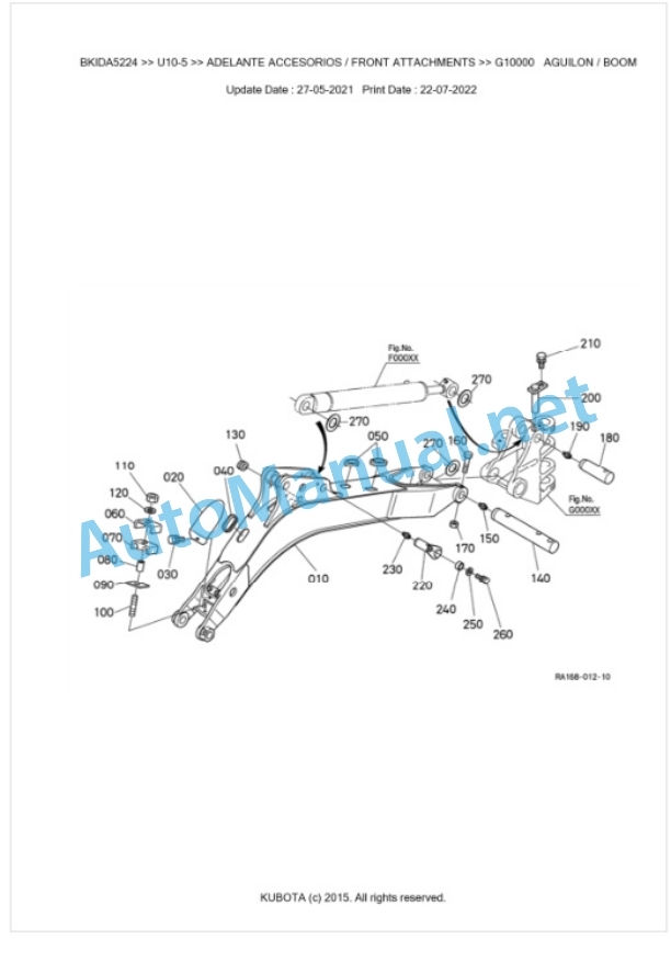Kubota U10-5 Parts Manual PDF BKIDA5224 5 Kubota U10-5 Parts Manual PDF BKIDA5224-5