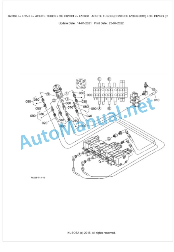 Kubota U15-3 Parts Manual PDF BKIDA0306 4 Kubota U15-3 Parts Manual PDF BKIDA0306-4
