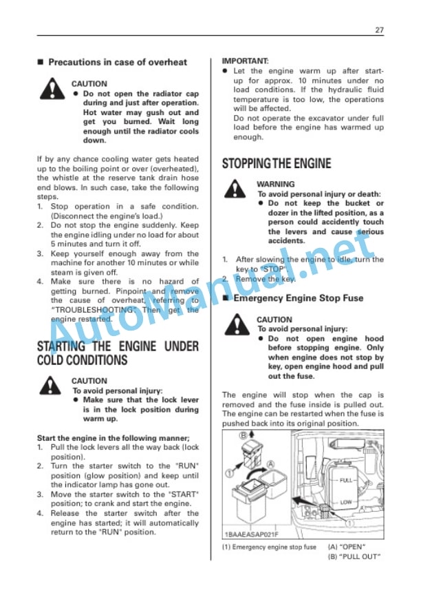 Kubota U17-3 Excavator Operators Manual PDF 3 Kubota U17-3 Excavator Operators Manual PDF - Image 3