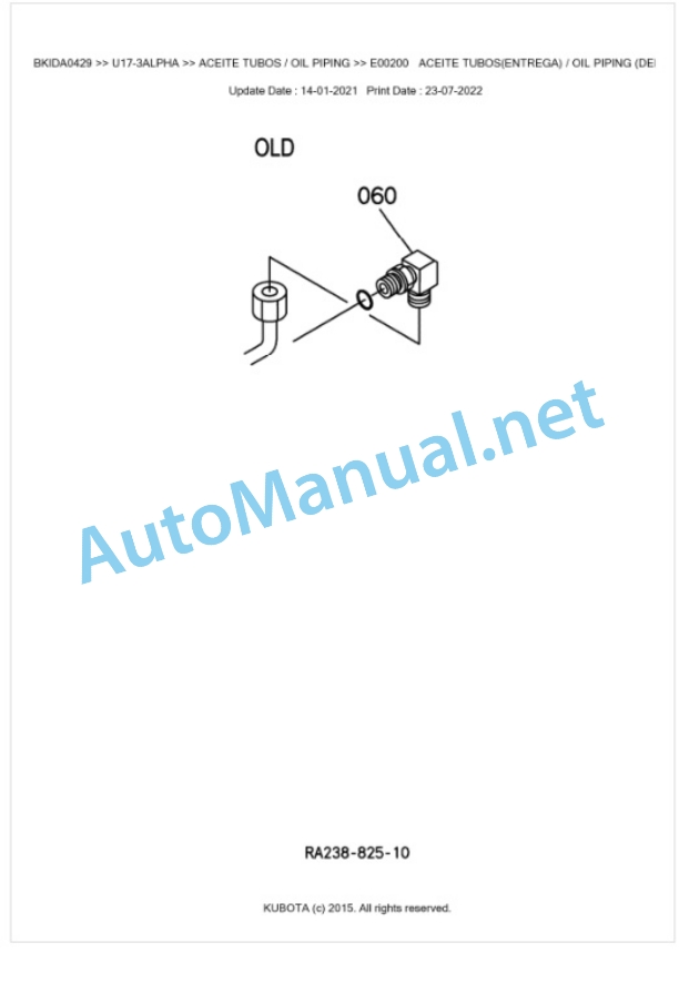 Kubota U17-3a Parts Manual PDF BKIDA0429 4 Kubota U17-3a Parts Manual PDF BKIDA0429-4