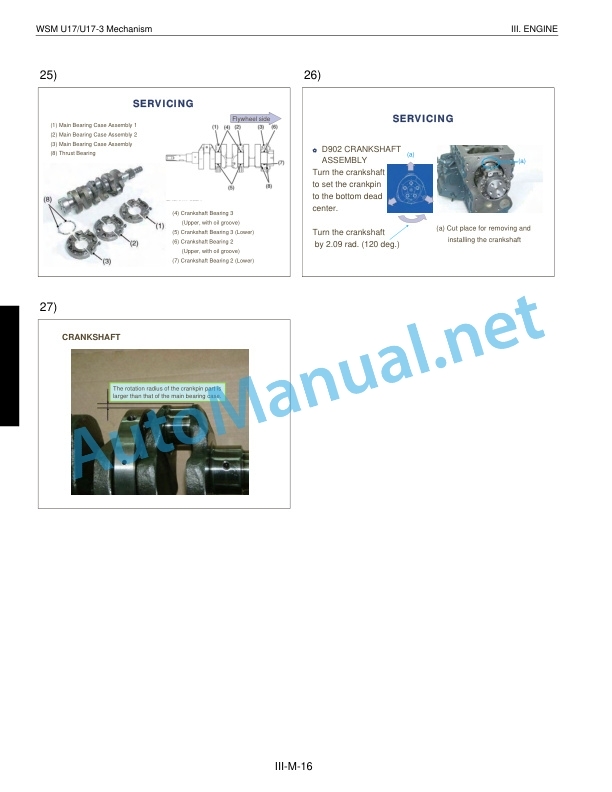 Alternative view of Kubota U17, U17-3 Excavator Workshop Manual PDF