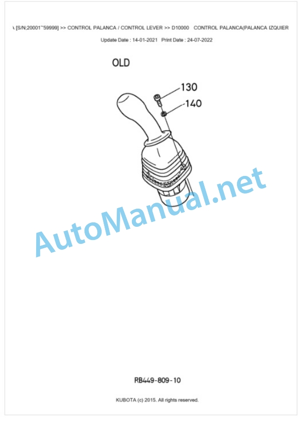 Kubota U25-3a Parts Manual PDF BKIDA0313 3 Kubota U25-3a Parts Manual PDF BKIDA0313-3