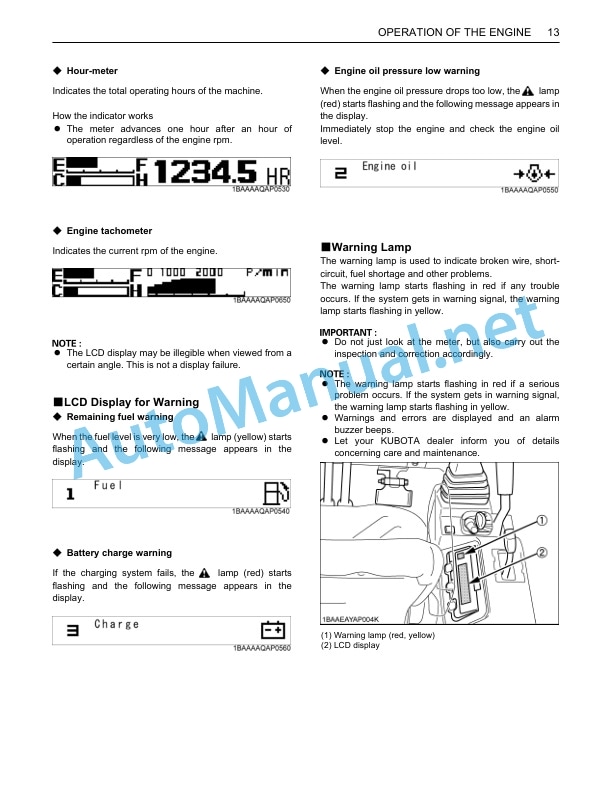 Kubota U25-3S Excavator Operators Manual PDF 3 Kubota U25-3S Excavator Operators Manual PDF - Image 3