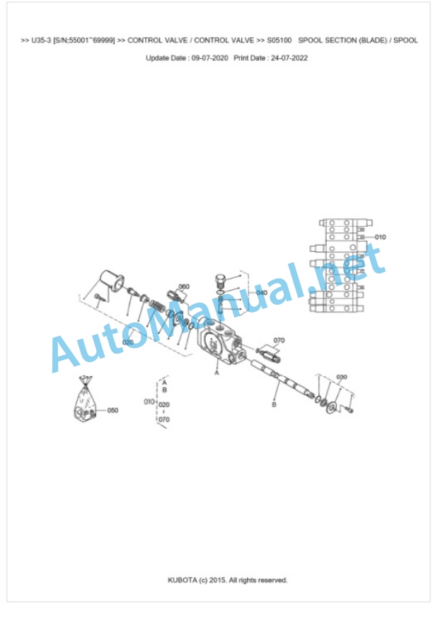 Kubota U35-3 Parts Manual PDF BKIDK0488 3 Kubota U35-3 Parts Manual PDF BKIDK0488-3