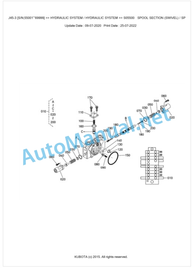 Kubota U45-3 Parts Manual PDF BKIDK0486 3 Kubota U45-3 Parts Manual PDF BKIDK0486-3