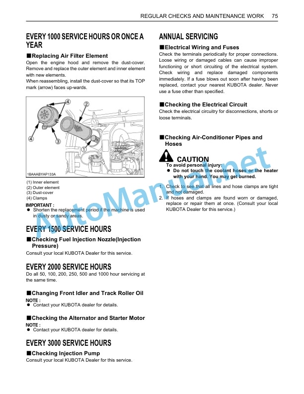 Kubota U48-4 Excavator Operators Manual PDF 5 Kubota U48-4 Excavator Operators Manual PDF - Image 5