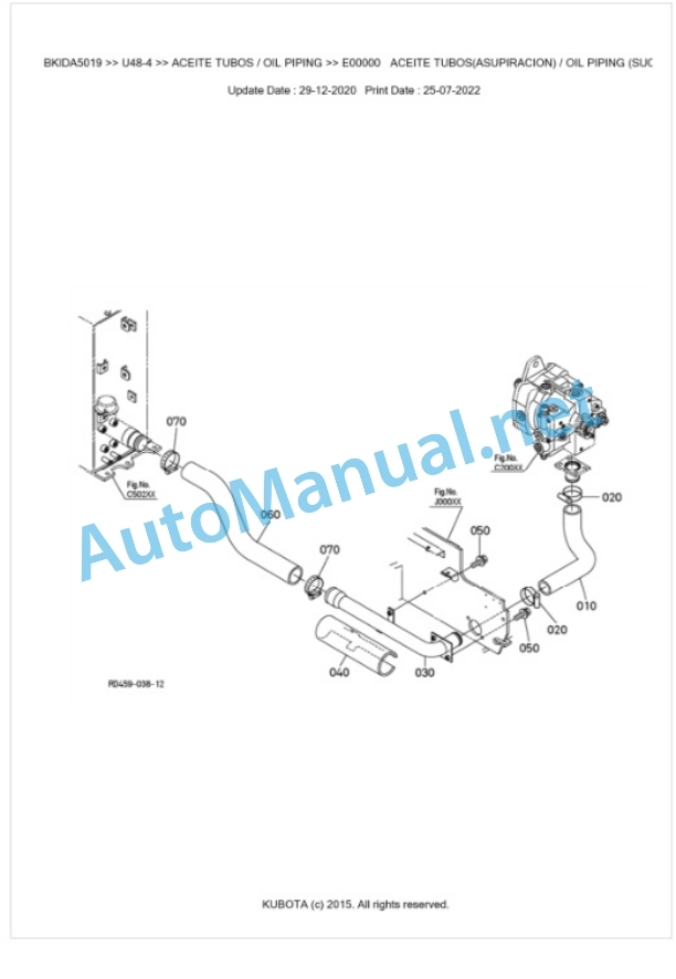 Kubota U48-4 Parts Manual PDF BKIDA5019 3 Kubota U48-4 Parts Manual PDF BKIDA5019-3
