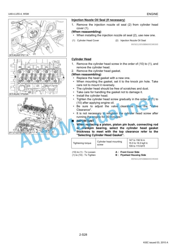 Kubota U48-4, U55-4 Excavator Workshop Manual PDF 2 Kubota U48-4, U55-4 Excavator Workshop Manual PDF-2