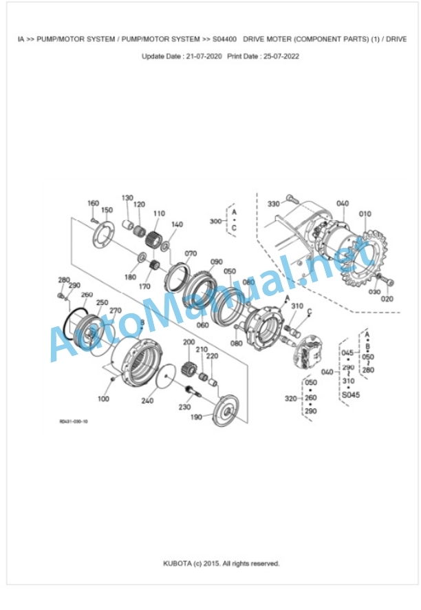 Kubota U50-3ALPHA Parts Manual PDF BKIDK0578 3 Kubota U50-3ALPHA Parts Manual PDF BKIDK0578-3