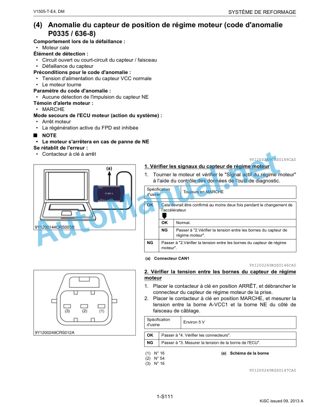Kubota V1505-T-E4 Reforming System Diagnosis Manual 4 Kubota V1505-T-E4 Reforming System Diagnosis Manual-4