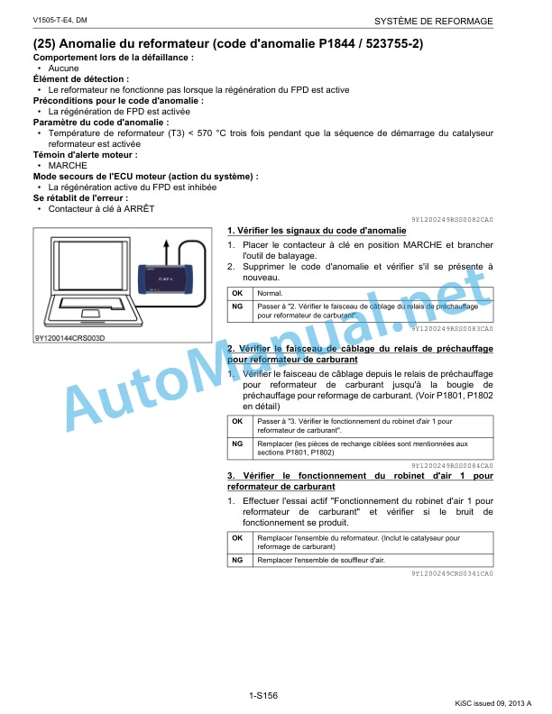 Kubota V1505-T-E4 Reforming System Diagnosis Manual 5 Kubota V1505-T-E4 Reforming System Diagnosis Manual-5
