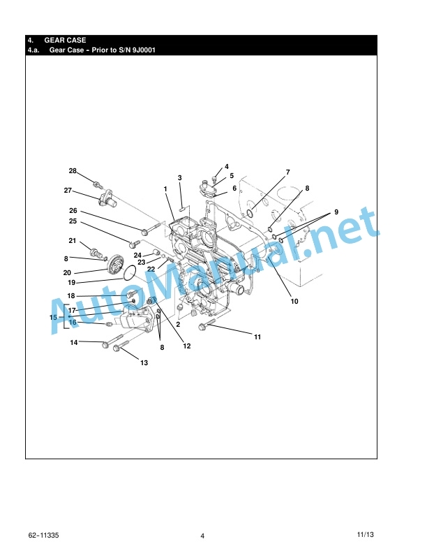 Alternative view of Kubota V2203-DI Tier 4i ESC Diesel Engine Parts Manual PDF