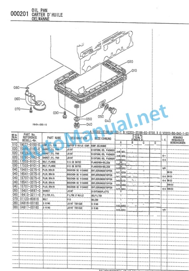 Kubota V2203-EBB-EC-1 Diesel Engine Parts Manual PDF 2 Kubota V2203-EBB-EC-1 Diesel Engine Parts Manual PDF-2