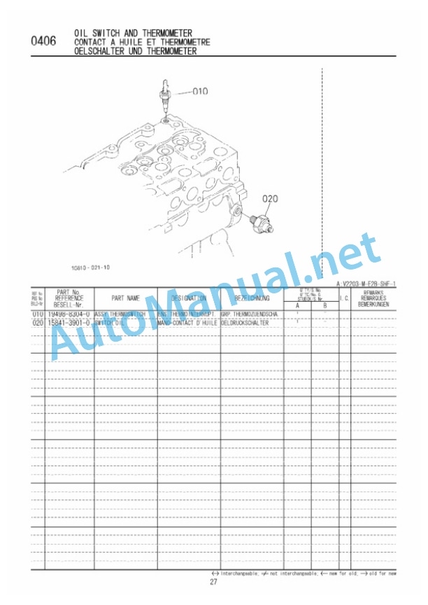Kubota V2203-M-E2B-SHF-1 Diesel Engine Parts Manual PDF 5 Kubota V2203-M-E2B-SHF-1 Diesel Engine Parts Manual PDF-5