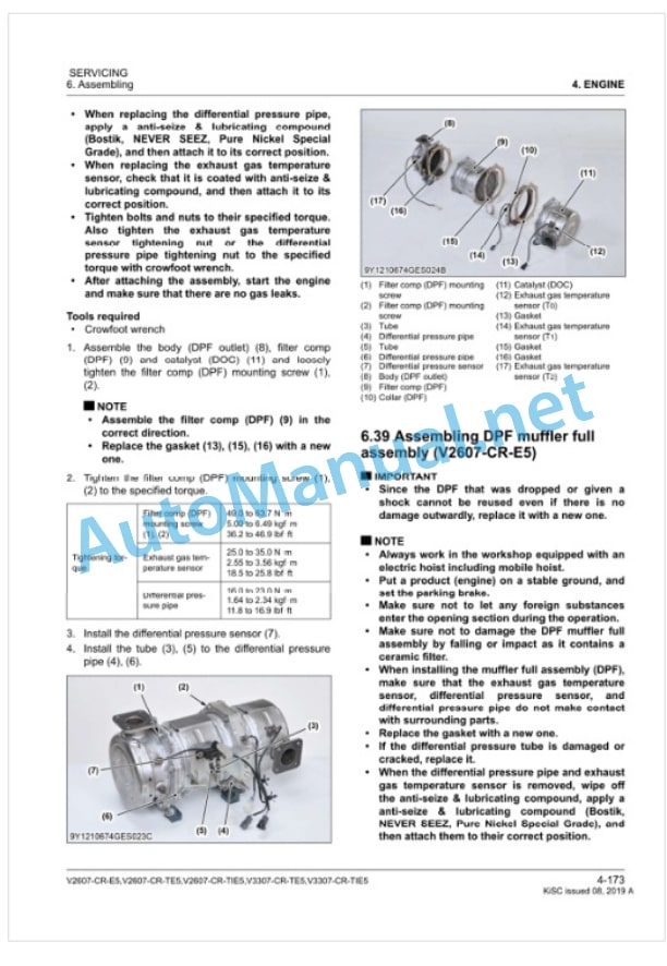 Kubota V2607-CR-E5, V2607-CR-TE5, V2607 Workshop Manual PDF 5 Kubota V2607-CR-E5, V2607-CR-TE5, V2607 Workshop Manual PDF-5