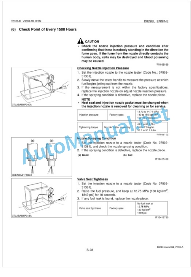 Kubota V3300-B, V3300-TB Diesel Engine Workshop Manual PDF 3 Kubota V3300-B, V3300-TB Diesel Engine Workshop Manual PDF-3