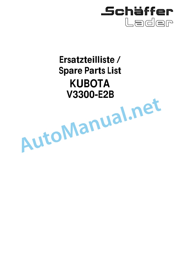 Kubota V3300-E2B-EU-Z4 Diesel Engine Parts Manual PDF