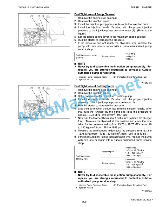 Kubota V3300-E2B, V3300-T-E2B Diesel Engine Workshop Manual PDF 4 Kubota V3300-E2B, V3300-T-E2B Diesel Engine Workshop Manual PDF-4