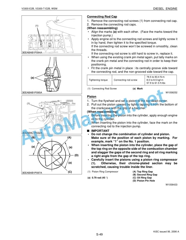 Kubota V3300-E2B, V3300-T-E2B Diesel Engine Workshop Manual PDF 5 Kubota V3300-E2B, V3300-T-E2B Diesel Engine Workshop Manual PDF-5