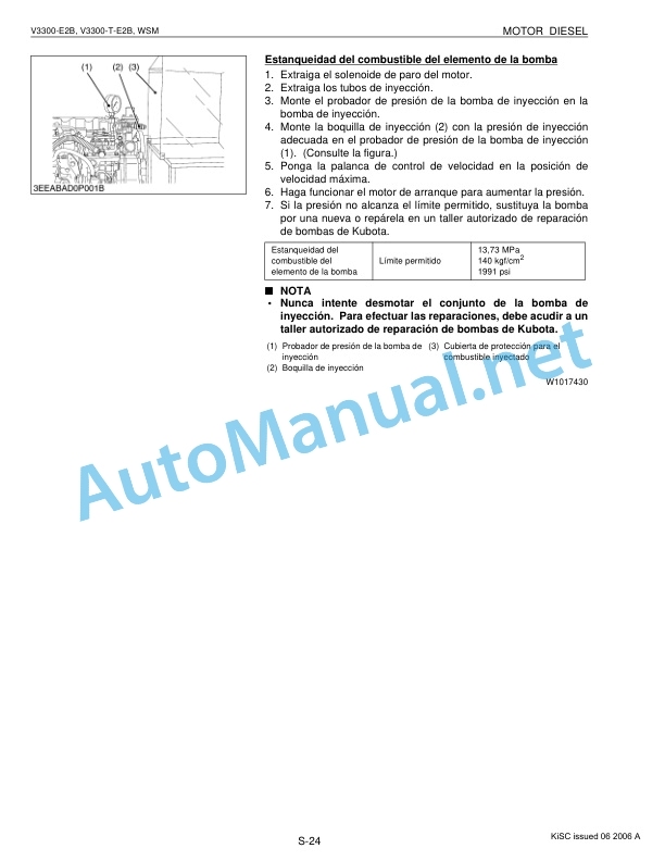 Kubota V3300-E2B, V3300-T-E2B Diesel Engine Workshop Manual PDF FR 4 Kubota V3300-E2B, V3300-T-E2B Diesel Engine Workshop Manual PDF FR-4