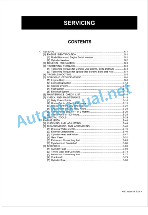 Kubota V3300DI-B, V3300DI-TB Diesel Engine Workshop Manual PDF 2 Kubota V3300DI-B, V3300DI-TB Diesel Engine Workshop Manual PDF-2