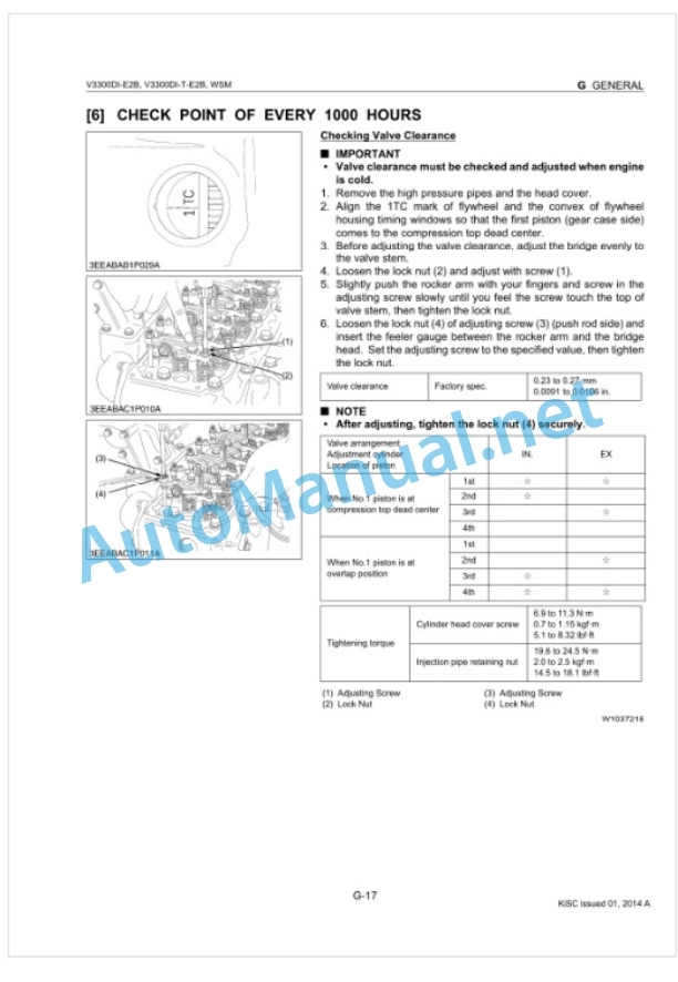 Kubota V3300DI-E2B, V3300DI-T-E2B Diesel Engine Workshop Manual PDF 2 Kubota V3300DI-E2B, V3300DI-T-E2B Diesel Engine Workshop Manual PDF-2