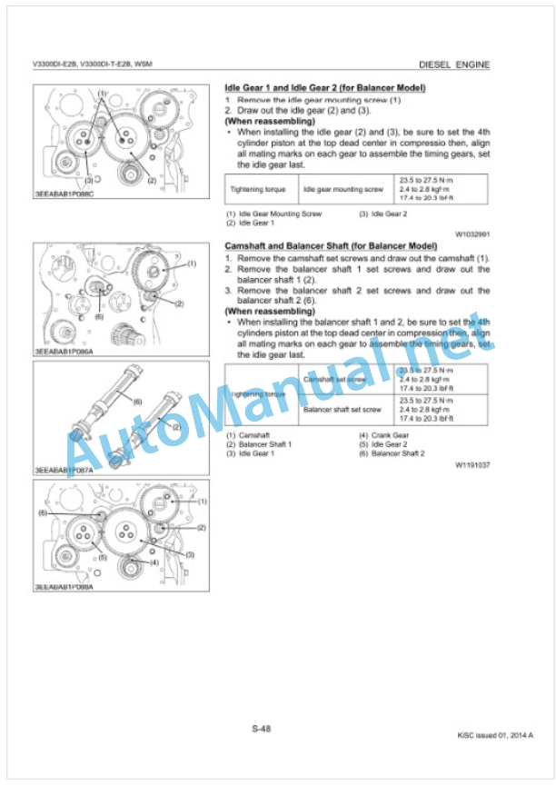 Kubota V3300DI-E2B, V3300DI-T-E2B Diesel Engine Workshop Manual PDF 5 Kubota V3300DI-E2B, V3300DI-T-E2B Diesel Engine Workshop Manual PDF-5