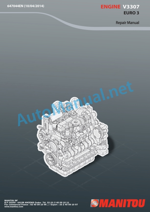 Kubota V3307 Diesel Engine Repair Manual 1 Kubota V3307 Diesel Engine Repair Manual