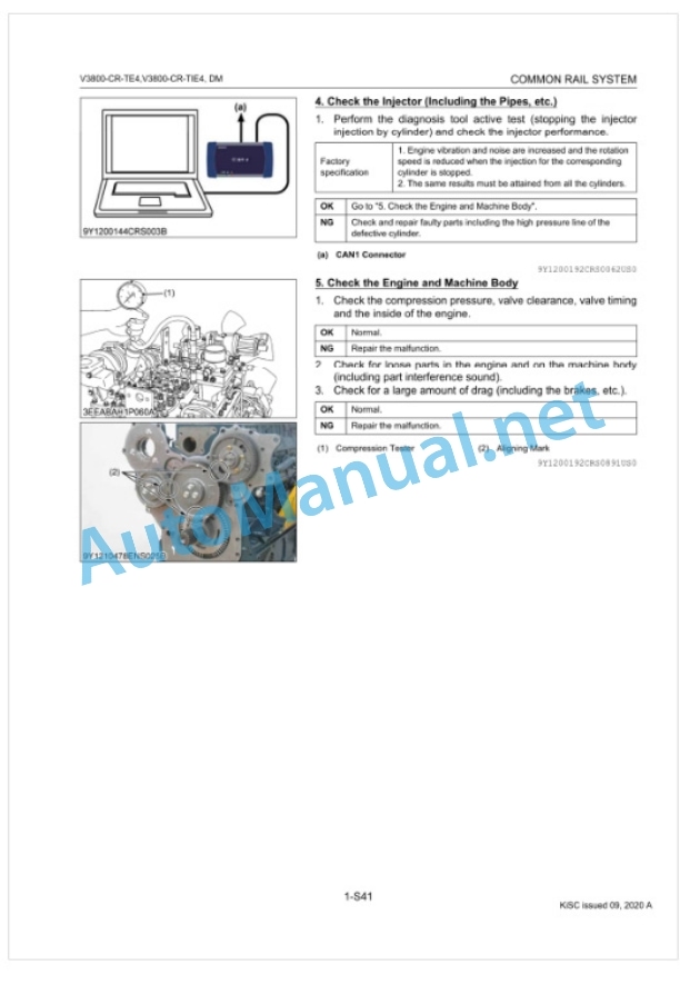 Kubota V3800-CR-TE4, V3800-CR-TIE4 (For Tractor) Common Rail System Diagnosis Manual 2 Kubota V3800-CR-TE4, V3800-CR-TIE4 (For Tractor) Common Rail System Diagnosis Manual-2