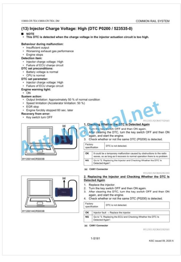 Kubota V3800-CR-TE4, V3800-CR-TIE4 (For Tractor) Common Rail System Diagnosis Manual 4 Kubota V3800-CR-TE4, V3800-CR-TIE4 (For Tractor) Common Rail System Diagnosis Manual-4