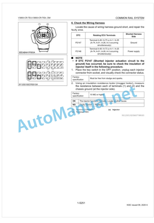 Kubota V3800-CR-TE4, V3800-CR-TIE4 (For Tractor) Common Rail System Diagnosis Manual 5 Kubota V3800-CR-TE4, V3800-CR-TIE4 (For Tractor) Common Rail System Diagnosis Manual-5