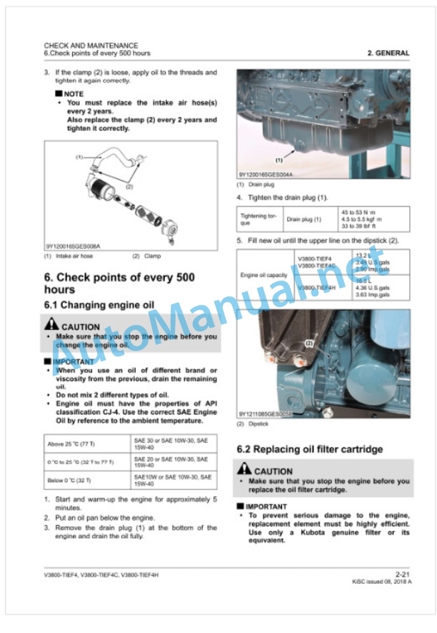 Kubota V3800-TIEF4, V3800-TIEF4C, V3800-TIEF4H Diesel Engine Workshop Manual PDF-2