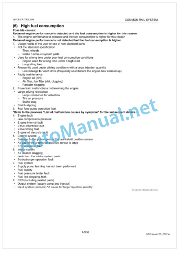 Kubota V6108-CR-TIE4 Common Rail System Diagnosis Manual 2 Kubota V6108-CR-TIE4 Common Rail System Diagnosis Manual-2
