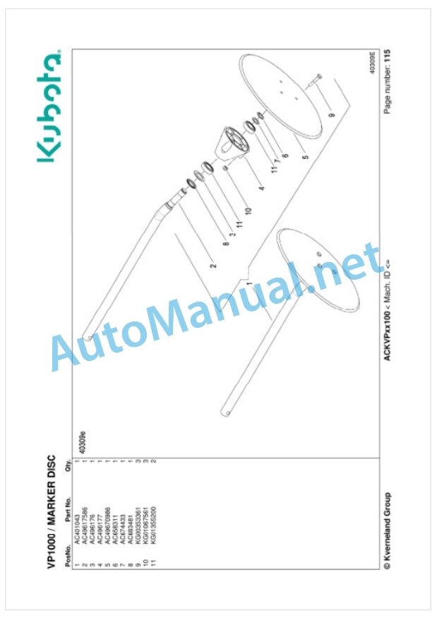Kubota VP1000 Parts Manual PDF 4 Kubota VP1000 Parts Manual PDF-4