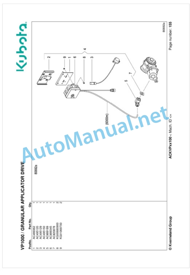 Kubota VP1000 Parts Manual PDF 5 Kubota VP1000 Parts Manual PDF-5