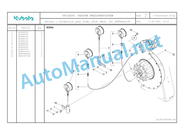 Kubota VP1600F Parts Manual PDF 5 Kubota VP1600F Parts Manual PDF-5