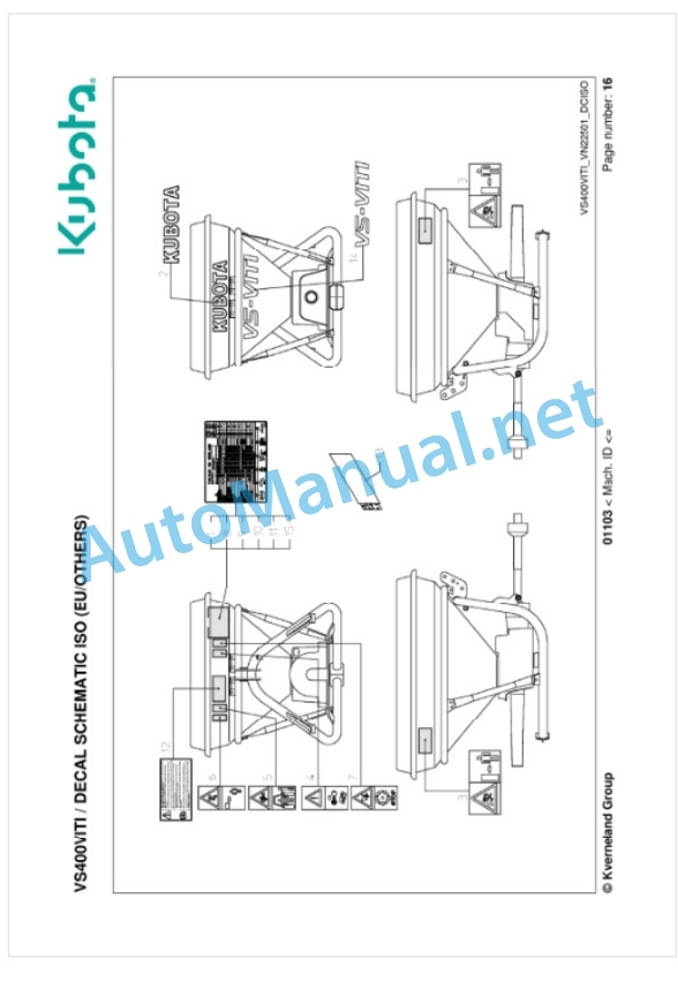 Kubota VS400VITI Parts Manual PDF 3 Kubota VS400VITI Parts Manual PDF-3