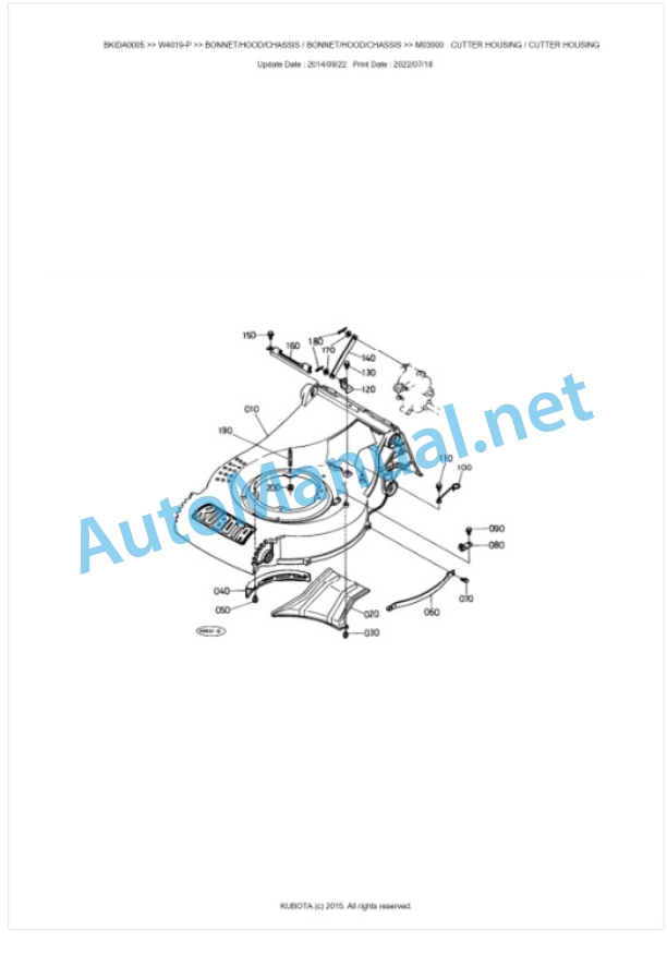 Kubota W4019-P Parts Manual PDF BKIDA0005 3 Kubota W4019-P Parts Manual PDF BKIDA0005-3